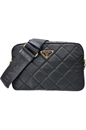 Prada Torebki, Kobieta, Czarny, ONE SIZE, Nylon, Pikowana Torba na Aparat