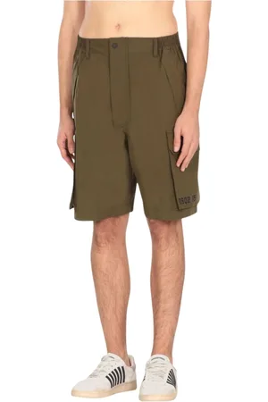 Dsquared2 Szorty, Mężczyzna, Zielony, S, Czarne Cargo Shorts z Wieloma Kieszeniami