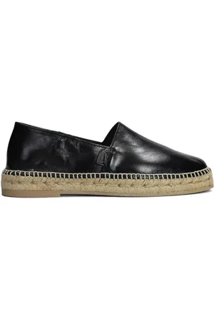 Ami Buty, Mężczyzna, Czarny, 43 EU, Stylowe czarne skórzane espadryle