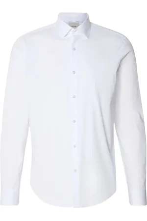 Calvin Klein Koszule, Mężczyzna, Biały, XL, Bawełna, Biała Elegancka Koszula Slim Fit