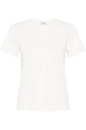 Saint Tropez Koszulki, Kobieta, Biały, S, Bright T-Shirt Top