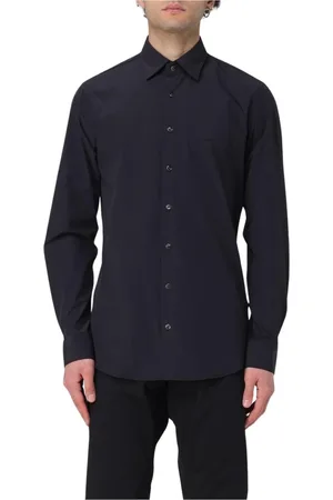 Michael Kors Koszule, Mężczyzna, Czarny, M, Niebieska Casual Button-Up Koszula