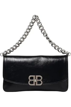 Balenciaga Torebki, Kobieta, Czarny, ONE SIZE, Len, Portfel na Łańcuszku w Czarnym