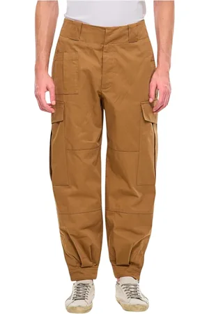 Alexander McQueen Spodnie, Mężczyzna, brązowy, S, Luksusowe Spodnie Cargo z Wieloma Kieszeniami