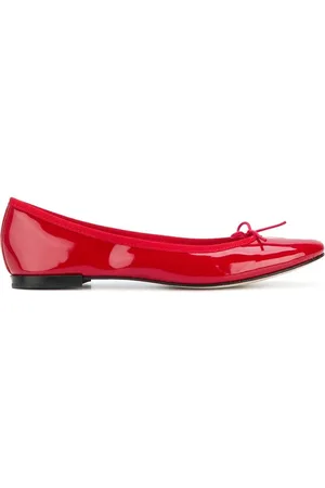 Repetto Buty, Kobieta, Czerwony, 37 EU, Czerwone Baletki z Lakierowanej Skóry