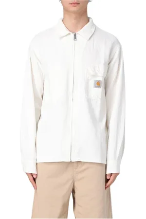 Carhartt Kurtki, Mężczyzna, Biały, L, Biała Koszula Kurtka Stylowa