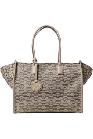 Emporio Armani Torebki, Kobieta, Beżowy, ONE SIZE, Stylowa Beżowa Torba na Ramię