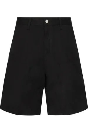 Carhartt Szorty, Mężczyzna, Czarny, W33, Czarne Szorty z Bawełny Poplin z Kieszeniami