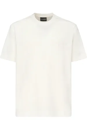Emporio Armani Koszulki, Mężczyzna, Beżowy, 2XL, Beżowe T-shirty i Pola Off-White