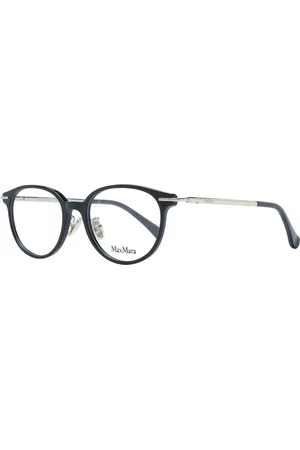 Max Mara Akcesoria, Kobieta, Czarny, ONE SIZE, Czarne Okulary Optyczne Damskie Styl Okrągły