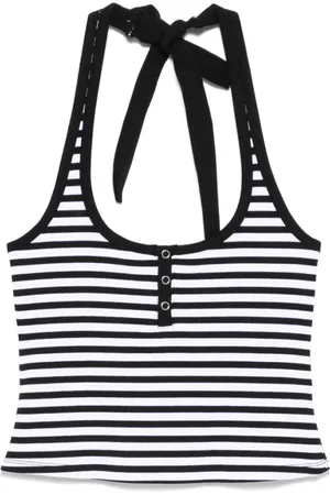 Frankies Bikinis Koszulki, Kobieta, Czarny, XS, Stylowy Top Bikini Silho