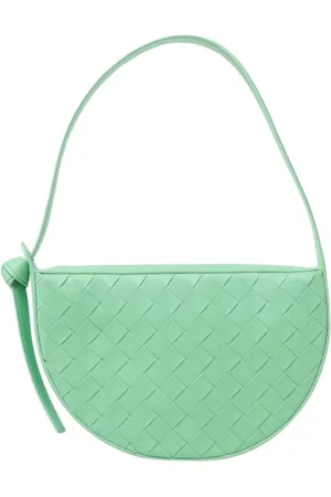 Bottega Veneta Torebki, Kobieta, Zielony, ONE SIZE, Luksusowa Skórzana Torba na Ramię