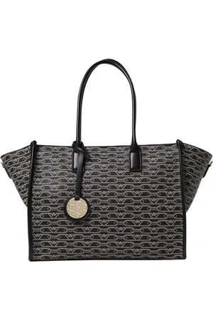 Emporio Armani Torebki, Kobieta, Czarny, ONE SIZE, Czarna Torba na ramię z logo