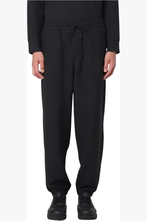 Emporio Armani Spodnie, Mężczyzna, Czarny, L, Eleganckie Spodnie z Teksturą