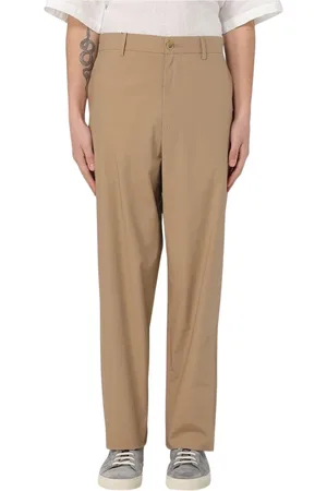 BARENA Spodnie, Mężczyzna, Beżowy, L, Spodnie Slim-Fit z Klasycznymi Elementami