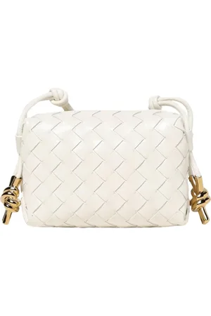 Bottega Veneta Torebki, Kobieta, Biały, ONE SIZE, Biała Mini Torba na Ramię Elegancki Styl