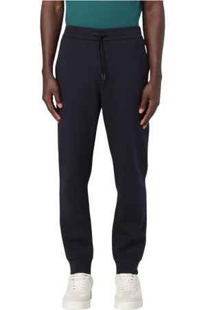 Armani Exchange Spodnie, Mężczyzna, Niebieski, S, Białe Spodnie Joggers Męskie Stylowe