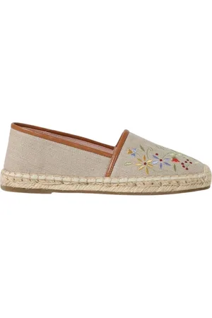 Coccinelle Buty, Kobieta, Beżowy, 40 EU, Haftowane Kwiatowe Espadryle