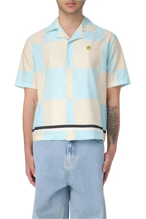 BARROW Koszule, Mężczyzna, Wielobarwność, S, Kraciasty Luźny T-shirt z Bawełny