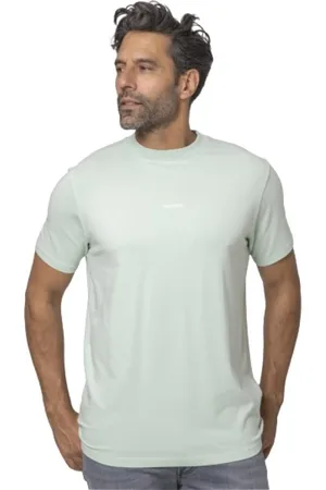 Karl Lagerfeld Koszulki, Mężczyzna, Zielony, S, Bawełna, Zielona koszulka T-shirt z logo Water