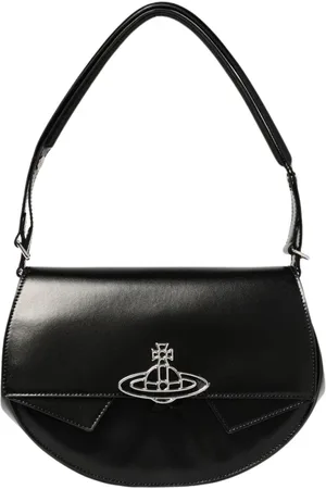 Vivienne Westwood Torebki, Kobieta, Czarny, ONE SIZE, Orb Detailowa Torba na Ramię