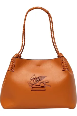 Etro Torebki, Kobieta, Pomarańczowy, ONE SIZE, Biała Skórzana Torba na Ramię