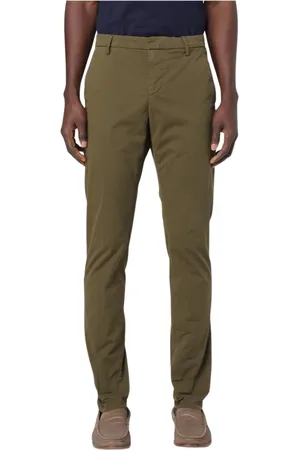 Dondup Spodnie, Mężczyzna, Zielony, W30, Wygodne Spodniey Regular Fit