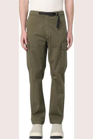 Woolrich Spodnie, Mężczyzna, Zielony, W33, Len, Zielone Spodnie Wełniane