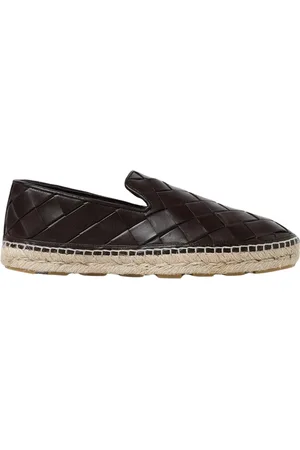 Bottega Veneta Buty, Kobieta, Czarny, 38 EU, Czarne wsuwane espadryle z plecionej skóry