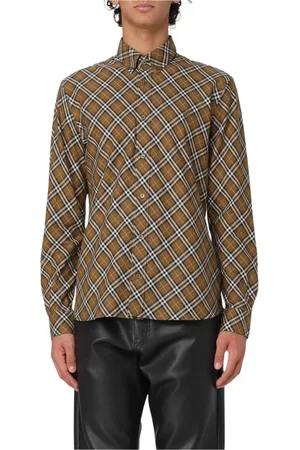 Burberry Koszule, Mężczyzna, Beżowy, XL, Beżowa Koszula z Długim Rękawem Stylowa Wygodna