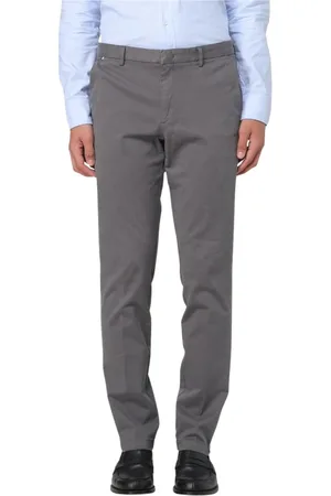 HUGO BOSS Spodnie, Mężczyzna, Szary, XL, Nowoczesne Szare Spodnie Slim Fit
