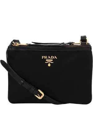 Prada Torebki, Kobieta, Czarny, ONE SIZE, Nylon, Czarna Torba na Ramię Elegancki Design
