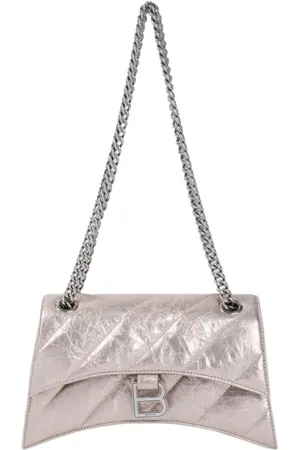 Balenciaga Torebki, Kobieta, Beżowy, ONE SIZE, Len, Neutralna Łańcuchowa Torba na Ramię dla Kobiet