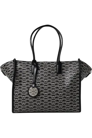 Emporio Armani Torebki, Kobieta, Czarny, ONE SIZE, Elegancka Czarna Torba z Logo
