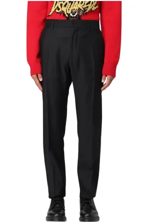 Dsquared2 Spodnie, Mężczyzna, Czarny, M, Czarne Spodnie Straight-Leg