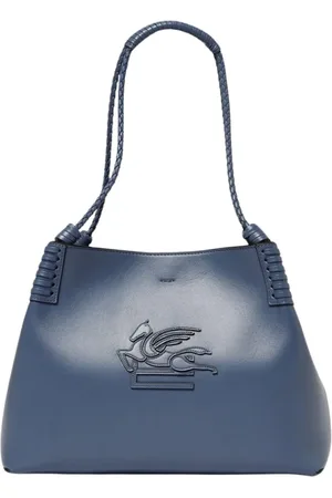 Etro Torebki, Kobieta, Niebieski, ONE SIZE, Biała Skórzana Torba na Ramię Elegancja Funkcjonalność