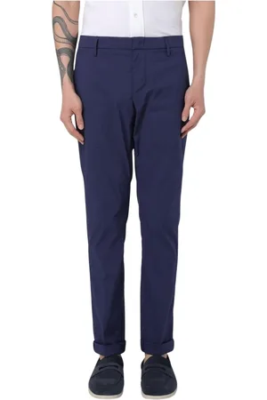 Dondup Spodnie, Mężczyzna, Niebieski, W36, Klasyczne Beżowe Spodnie Slim-Fit