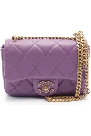 CHANEL Pre-owned, Kobieta, Fioletowy, ONE SIZE, Skóra, Pre-owned Leather crossbody-bags