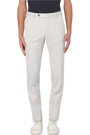 PT Torino Spodnie, Mężczyzna, Beżowy, XL, Slim Fit Bawełniane Spodniey Iwory Spodnie