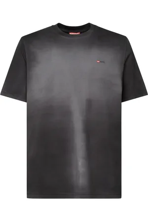 Diesel Koszulki, Mężczyzna, Czarny, L, Czarny Bawełniany Jersey Polo z Krótkim Rękawem