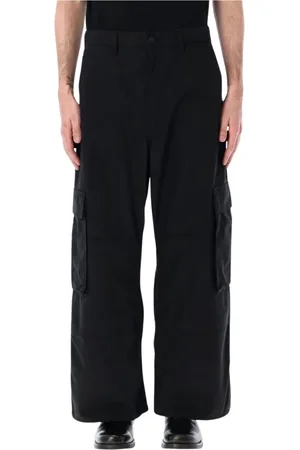 JUNYA WATANABE Spodnie, Mężczyzna, Czarny, M, Stylowe Czarne Spodnie Cargo Wide Leg