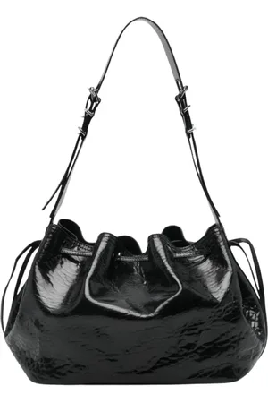 Givenchy Torebki, Kobieta, Czarny, ONE SIZE, Czarna Torba na Ramię Z Zapięciem na Sznurek