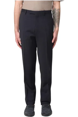 Emporio Armani Spodnie, Mężczyzna, Niebieski, 2XL, Niebieskie Classic Fit Dress Pants