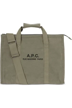 A.P.C. Torebki, Mężczyzna, brązowy, ONE SIZE, Khaki Zielona Torba z Kanwy