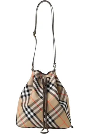 Burberry Torebki, Kobieta, Beżowy, ONE SIZE, Vintage Check Crossbody Torba Z Zaciąganiem