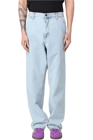Carhartt Jeansy, Mężczyzna, Niebieski, W31, Jasne Spodnie Stolarskie dla Mężczyzn