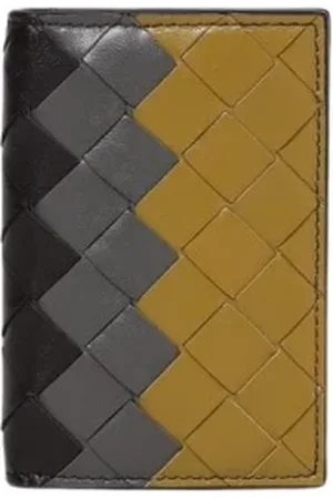 Bottega Veneta Akcesoria, Mężczyzna, brązowy, ONE SIZE, Luksusowy Pleciony Portfel Skórzany