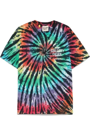 GALLERY DEPT. Koszulki, Mężczyzna, Zielony, XL, Tie-Dye Logo Print T-shirt