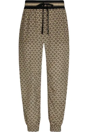 Dolce & Gabbana Spodnie, Mężczyzna, brązowy, L, Wielokolorowe Joggers dla Mężczyzn