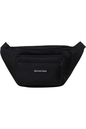 Balenciaga Torebki, Mężczyzna, Czarny, ONE SIZE, Nylon, Torba na pas z logo Stylowy dodatek